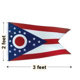 2'x3' Ohio Nylon Outdoor Flag